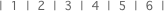 |  1  |